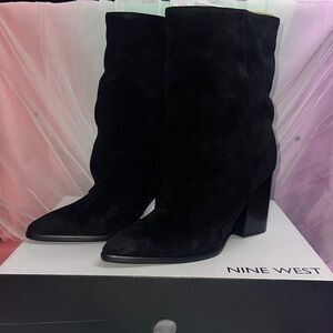 Nine West Elegant Black Heeled Boots